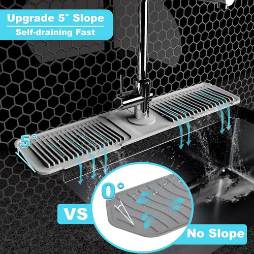 QIAWI ™-2025 New Foldable Faucet Splash Guard with Drainage – Easy to Use & Reusable