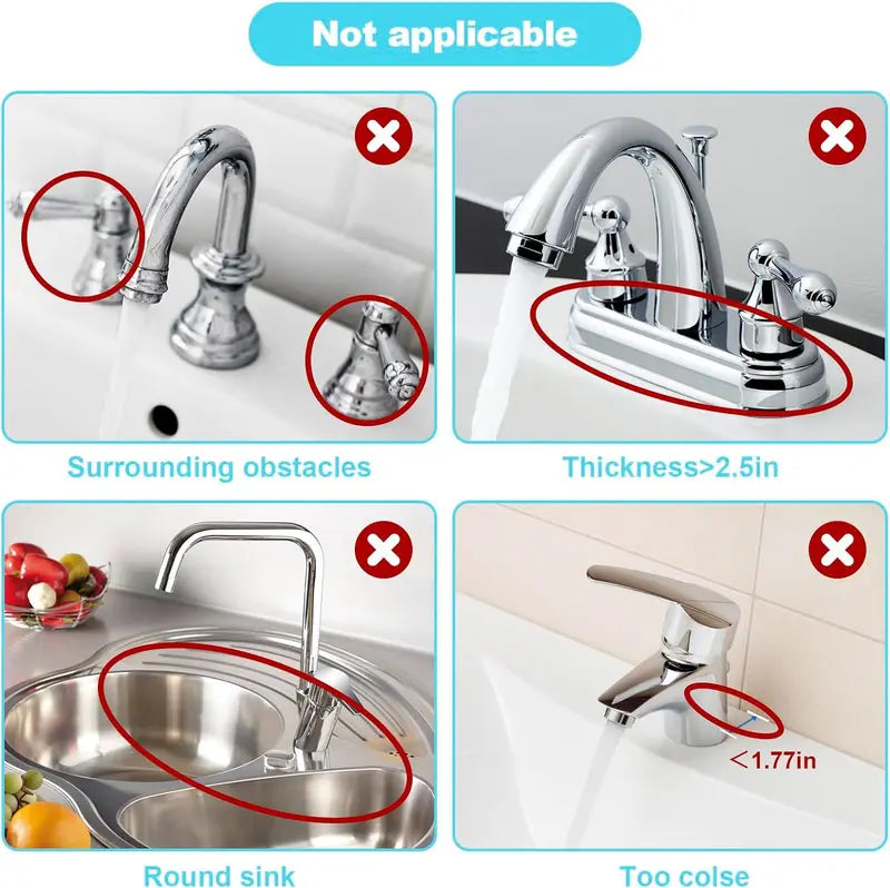 QIAWI ™-2025 New Foldable Faucet Splash Guard with Drainage – Easy to Use & Reusable
