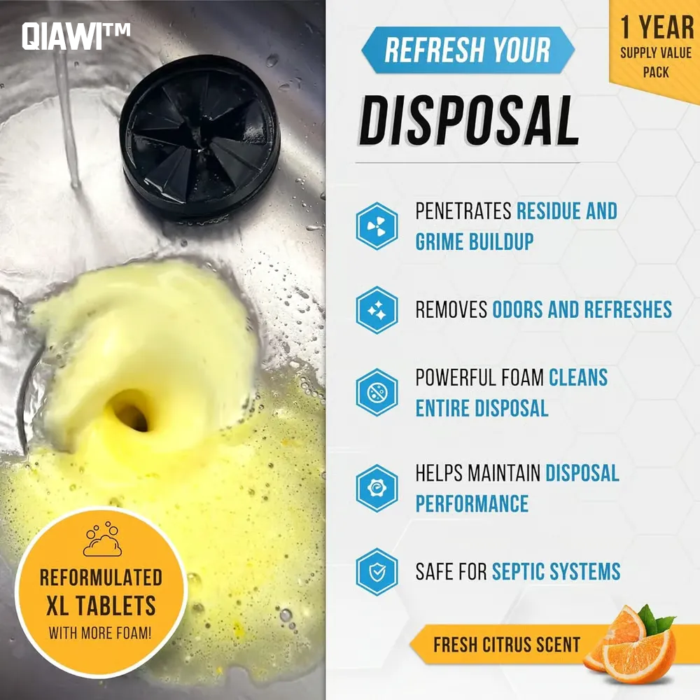 QIAWI™-Garbage Disposal Cleaner & Deodorizer Tablets - 24 Pack