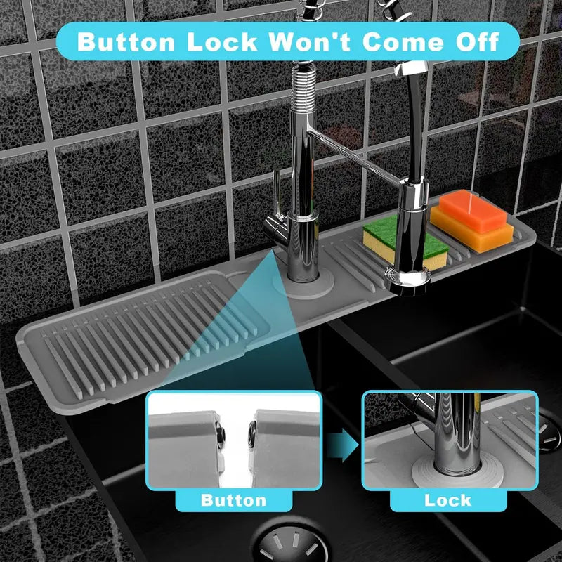 QIAWI ™-2025 New Foldable Faucet Splash Guard with Drainage – Easy to Use & Reusable