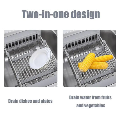 Skavix Expandable Sink Rack – Perfect for Fruits, Veggies & Dish Draining