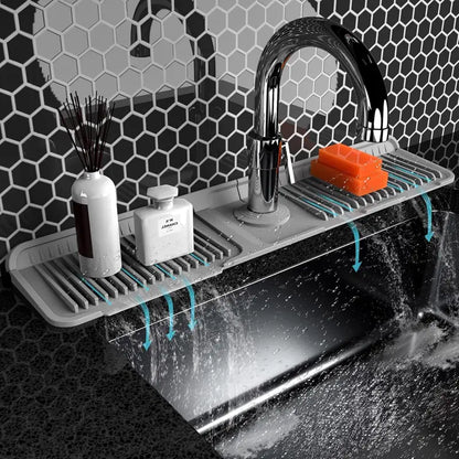 QIAWI ™-2025 New Foldable Faucet Splash Guard with Drainage – Easy to Use & Reusable