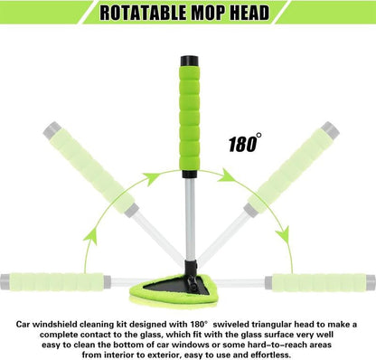 Car Windshield Cleaning Tool Set – Extendable & 180° Rotatable