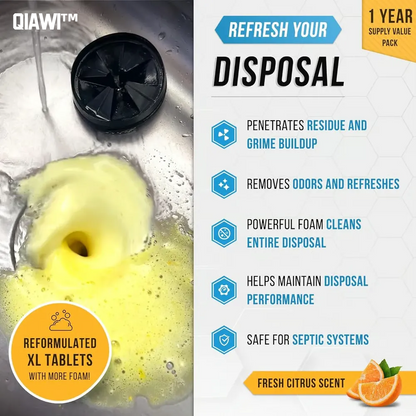 QIAWI™-Garbage Disposal Cleaner & Deodorizer Tablets - 24 Pack